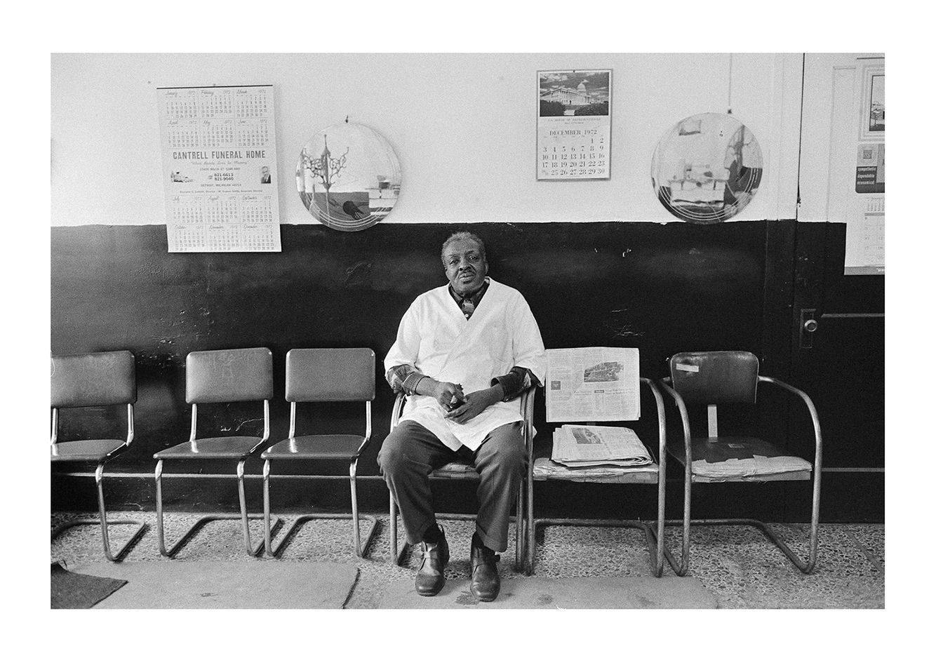 Barber in His Shop, Detroit 1972