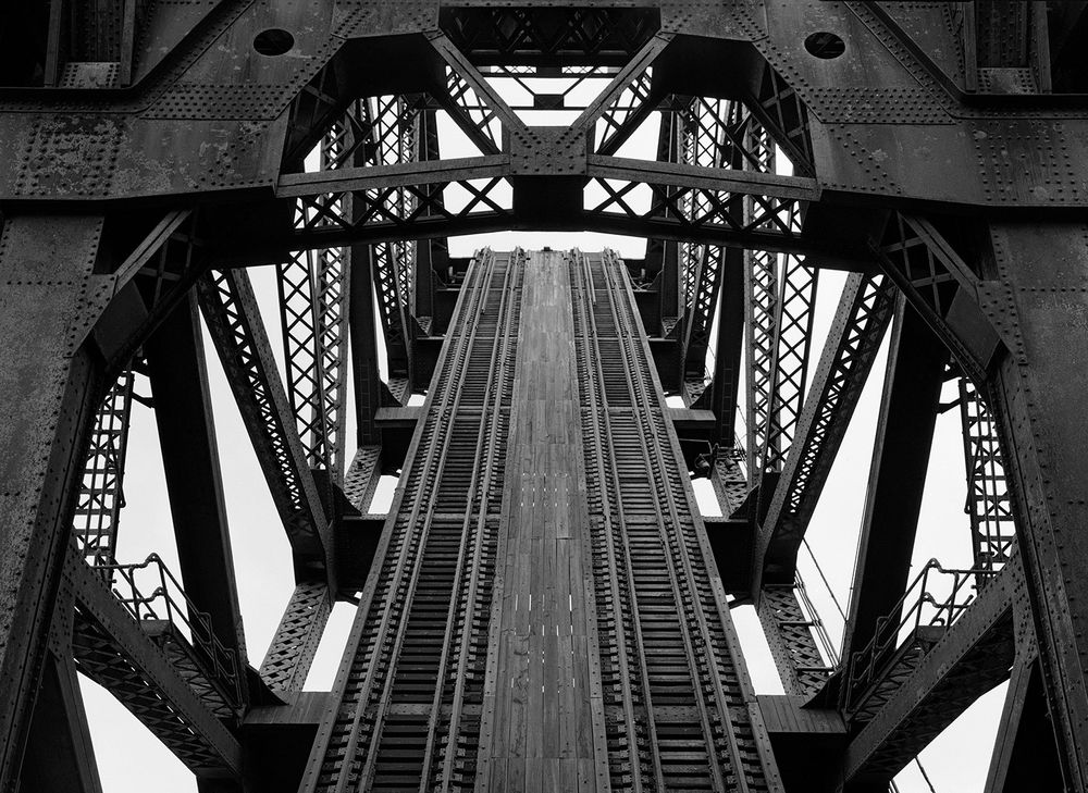 Tracks and Framework, Raised Position, 18th St. Railroad Bridge, Chicago 2001
