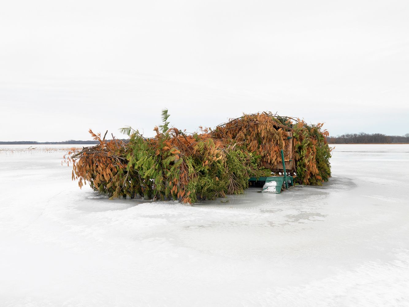 Duck Blinds, Mississippi River, NW Illinois 2008 Dave Jordano Photography