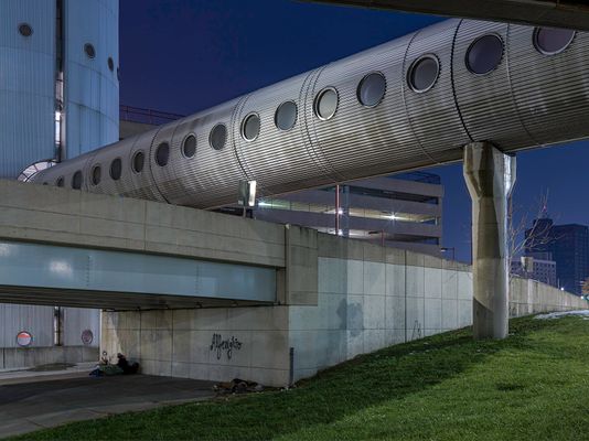 Homeless Man Under Bridge, Detroit 2019