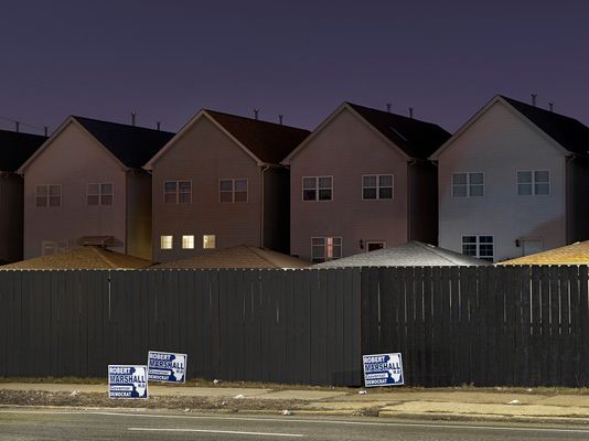 "Luxury Housing" with Political Posters, Southwest Side, Chicago 2018