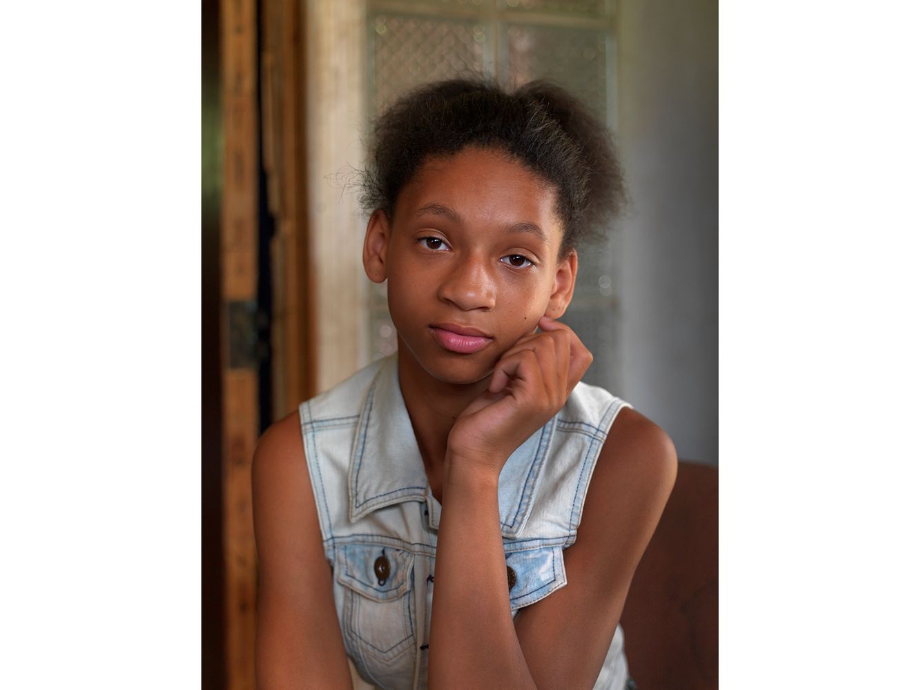 Glen'Shell had been suspended from school for fighting, but since her reinstatement, she has stayed out of trouble and her grades are above average. Kat's youngest daughter Glen'Shell, Eastside, Detroit 2013