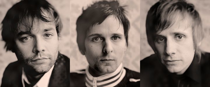 Musicians Chris Wolstenholme, Matt Bellamy and Dominic Howard