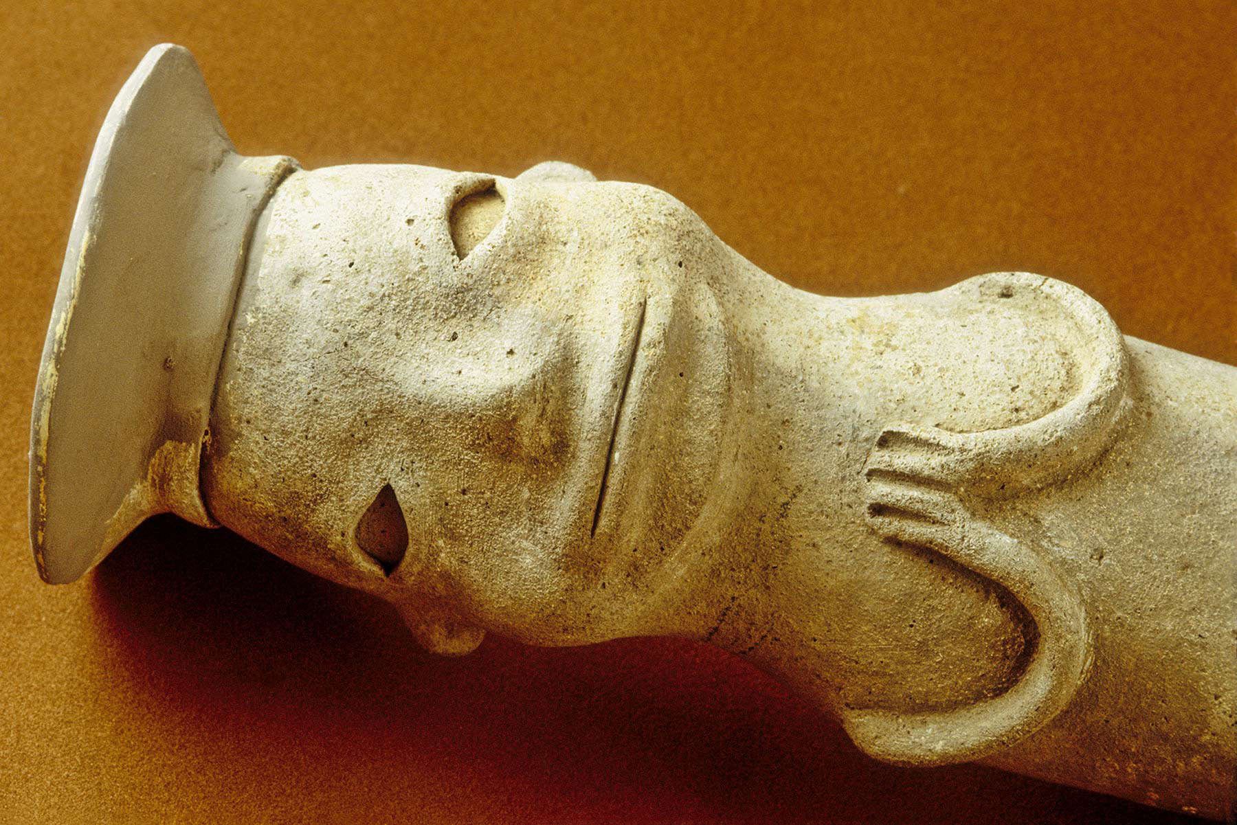 Whimsical face from the past