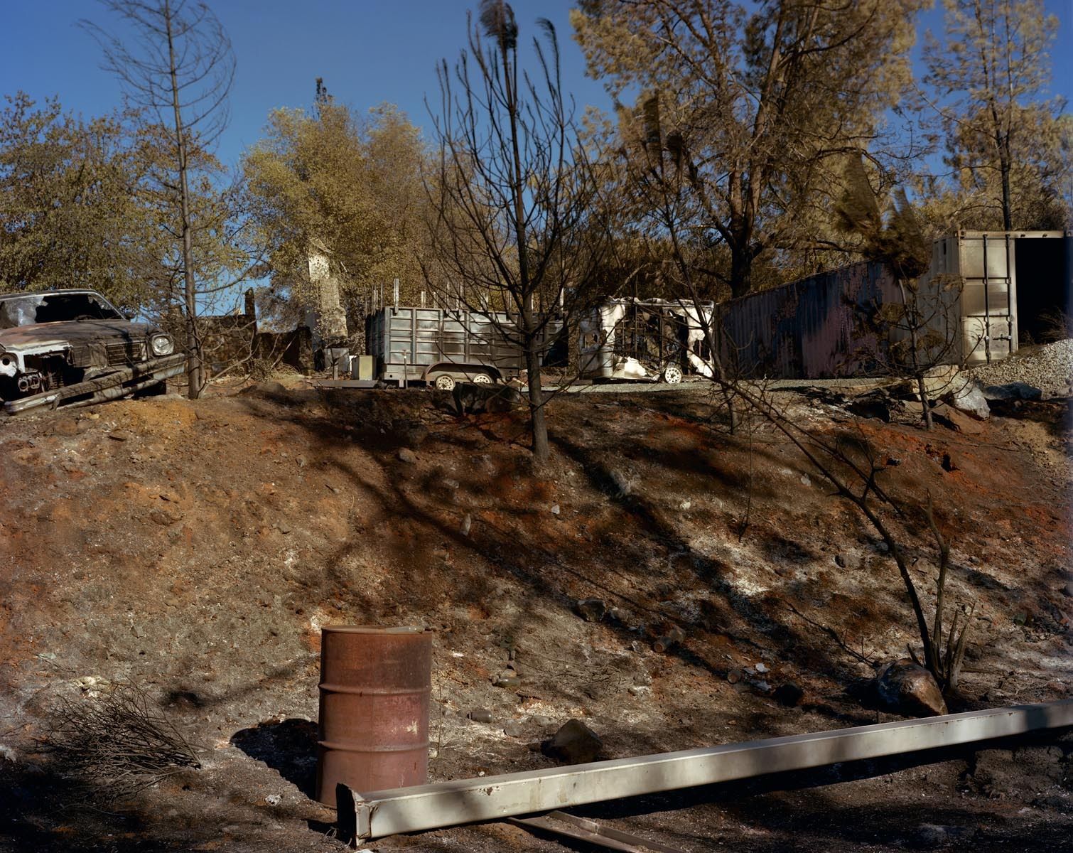 On August 30, 2010 a 500 acre wildfire destroyed or damaged sixty homes in Auburn, a town in the foothills of the Sierra Nevada Mountains. 2009 49er Fire, Auburn, California-4 Days Later