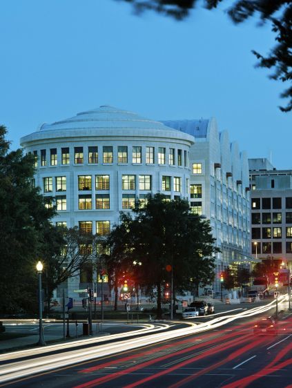 E. Barrett Prettyman Court House, sunrise