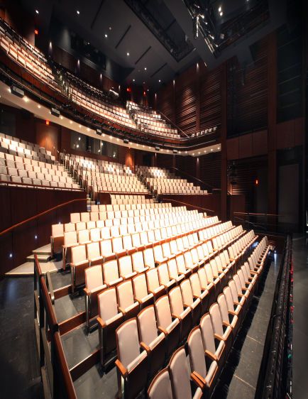 Tall shot from stage left toward rear of house, Shakespeare Theatre