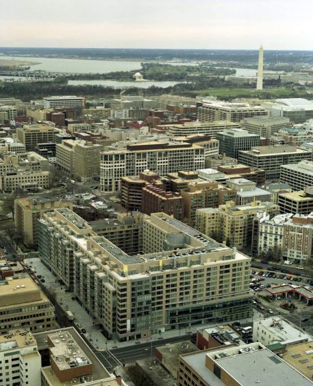 Ritz-Carlton, looking south with monuments in distance