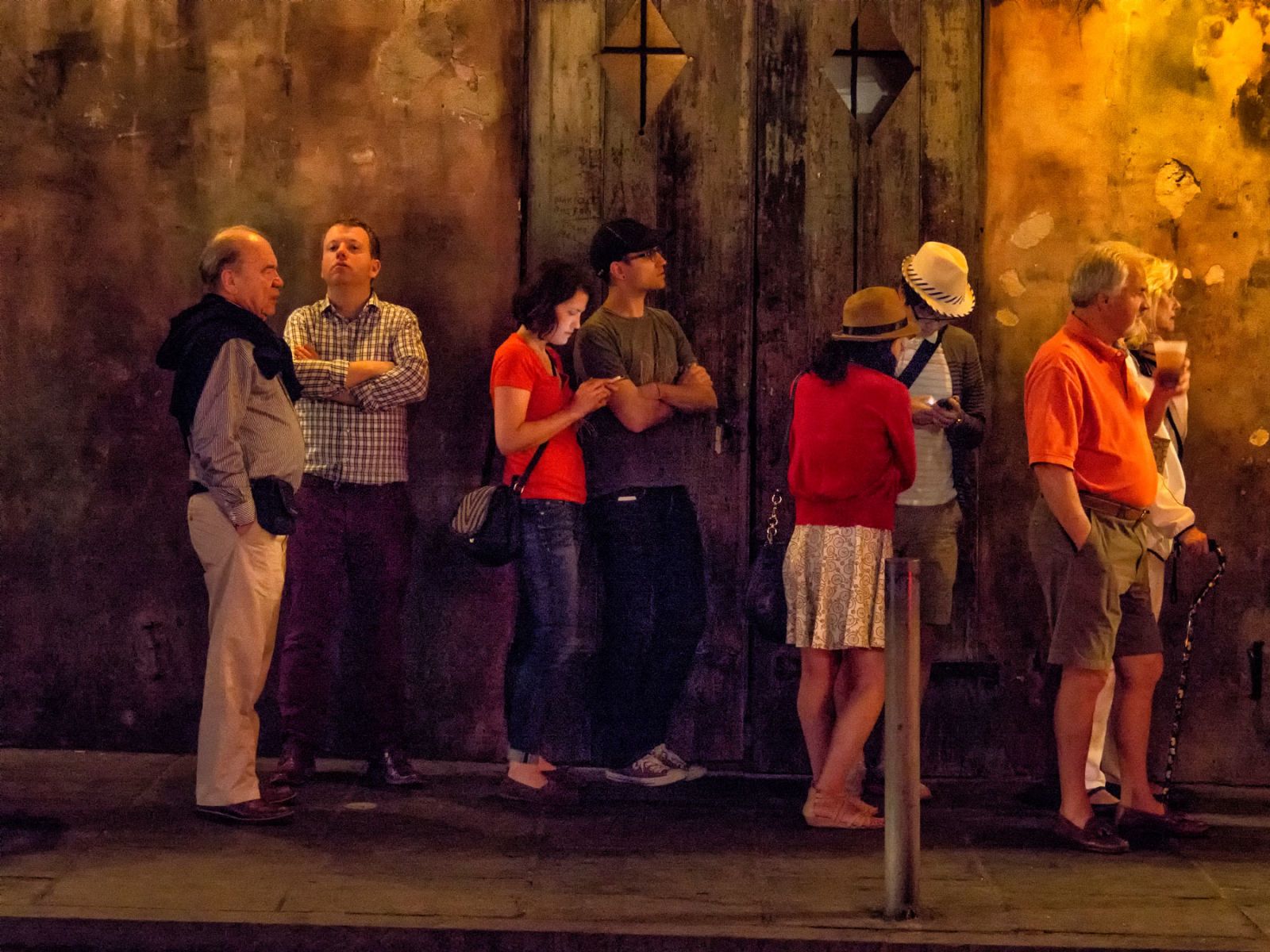 Preservation Hall - New Orlean People Waiting On Line To Hear Great Music