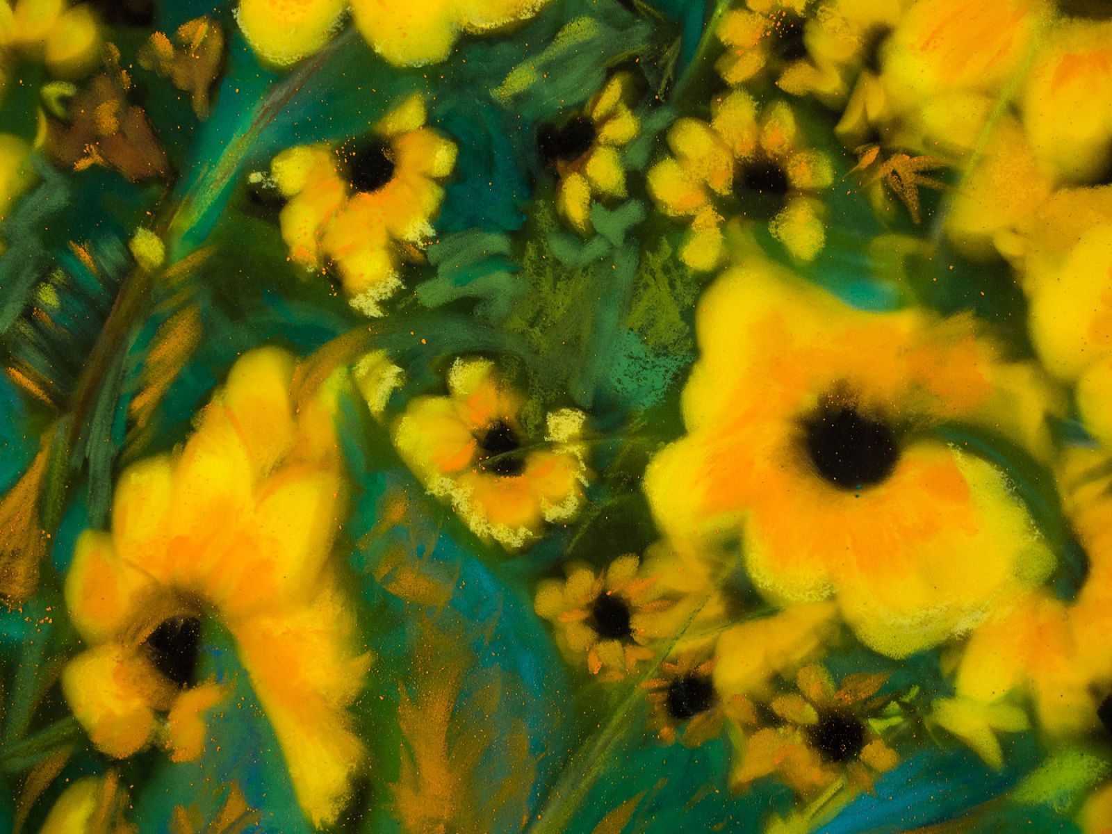 Mixed Media Photography
PanPastel, Chalk & Pastel Pencil Black-Eyed Susan Detail Close-Up