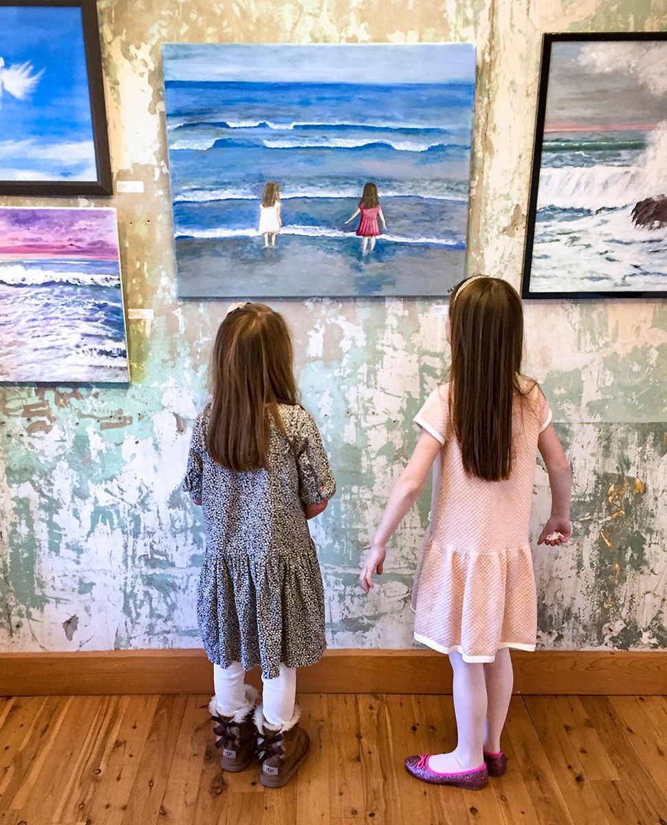 Farmington Vally Arts Center,  Avon  Connecticut Sisters Viewing Mother's Painting