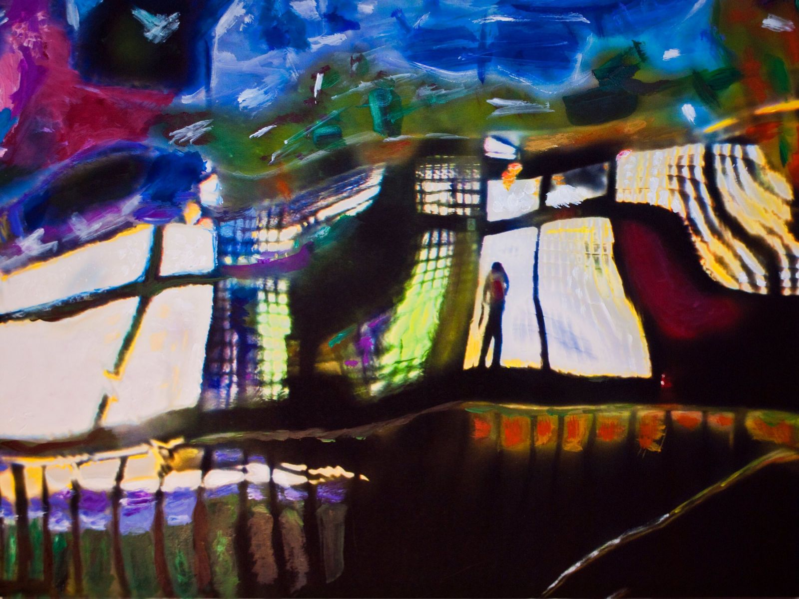 Subway Series
Acrylic Paint Over Photograph Figure in Window