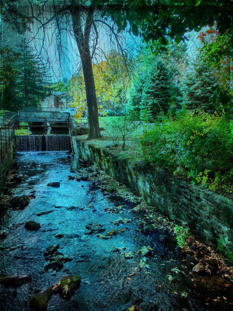 Textured Digital Photograph
Avon, CT Waterfall