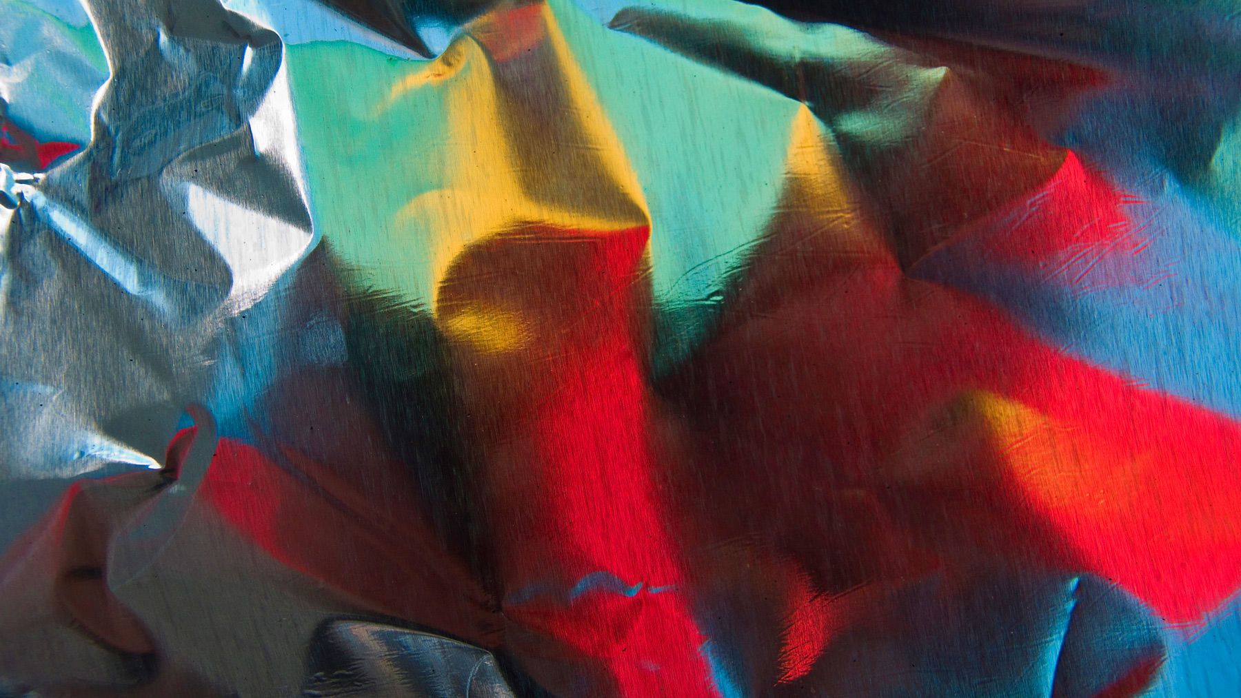 Long Island, NY Abstract Aluminum Foil Colorful Reflection