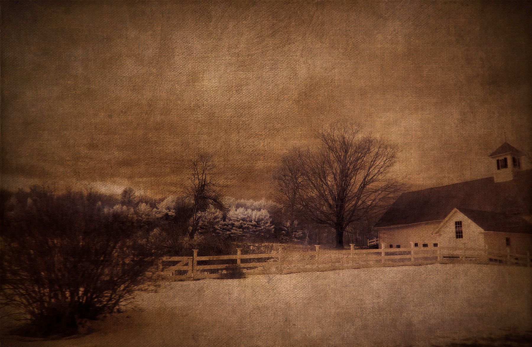 Sepia & Infrared Maine Farmhouse
