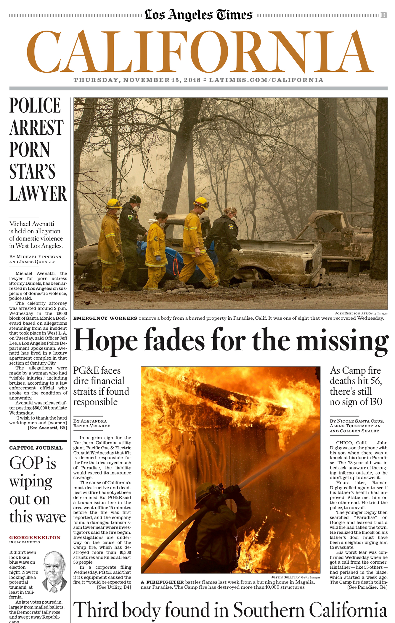 2018 - 11.15 - Los Angeles Times (California Front) Camp Fire Body.jpg