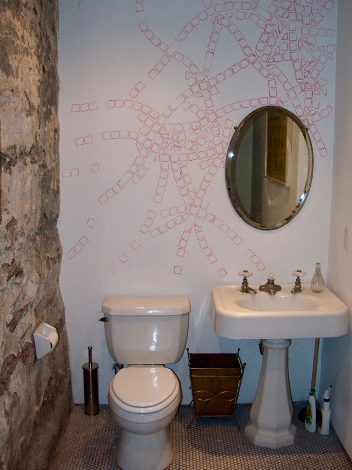 Ruby Red Mural, Bathroom (2011)