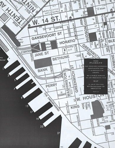 Map to Help Find 69 Ganesevoort with Tibor Kalman, M&co, Published, Paper Magazine, 1988