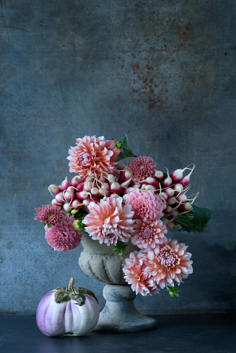 Lynn Karlin_Dahlias with Eggplant.jpg