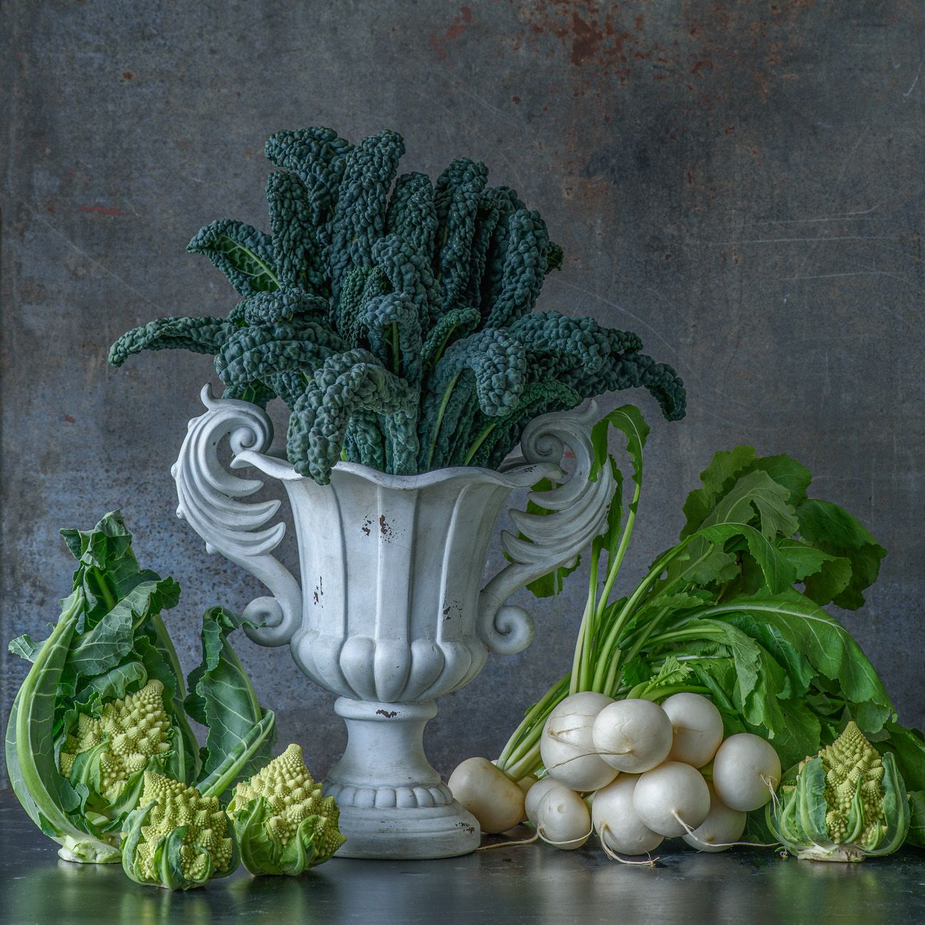 Lynn Karin_White Urn with Kale.jpg