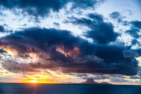 Sunset in Polynesia, South Pacific