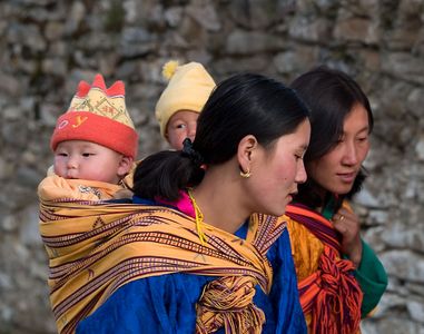 Mothers at a Religious Festival, Bhutan