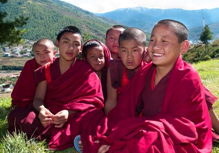 Young monks. Thimphu, Bhutan.