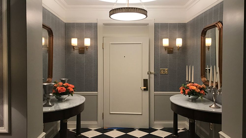 STAGE SET: Int. Hotel Suite, Entry Foyer