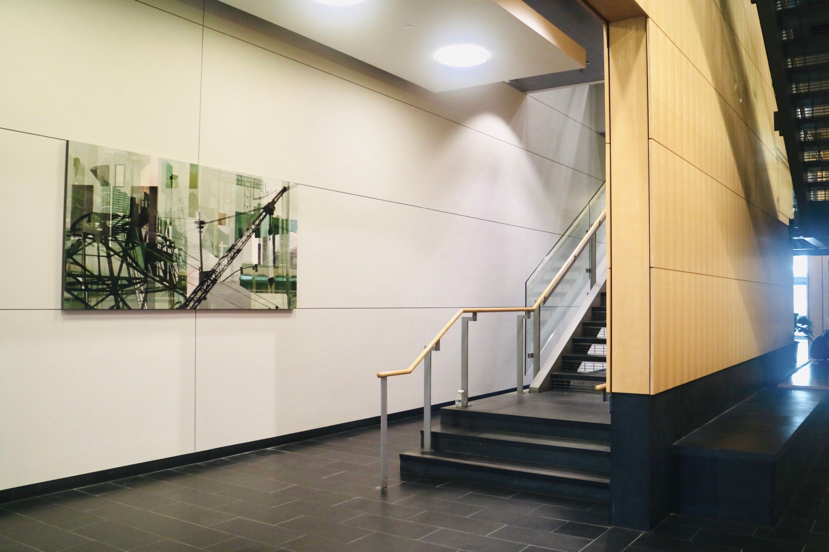 Dye Sublimation print on metal  48" x 96"  Located in the lobby of Byers Hall on the new UCSF Mission Bay Campus Mission Bay Campus Construction