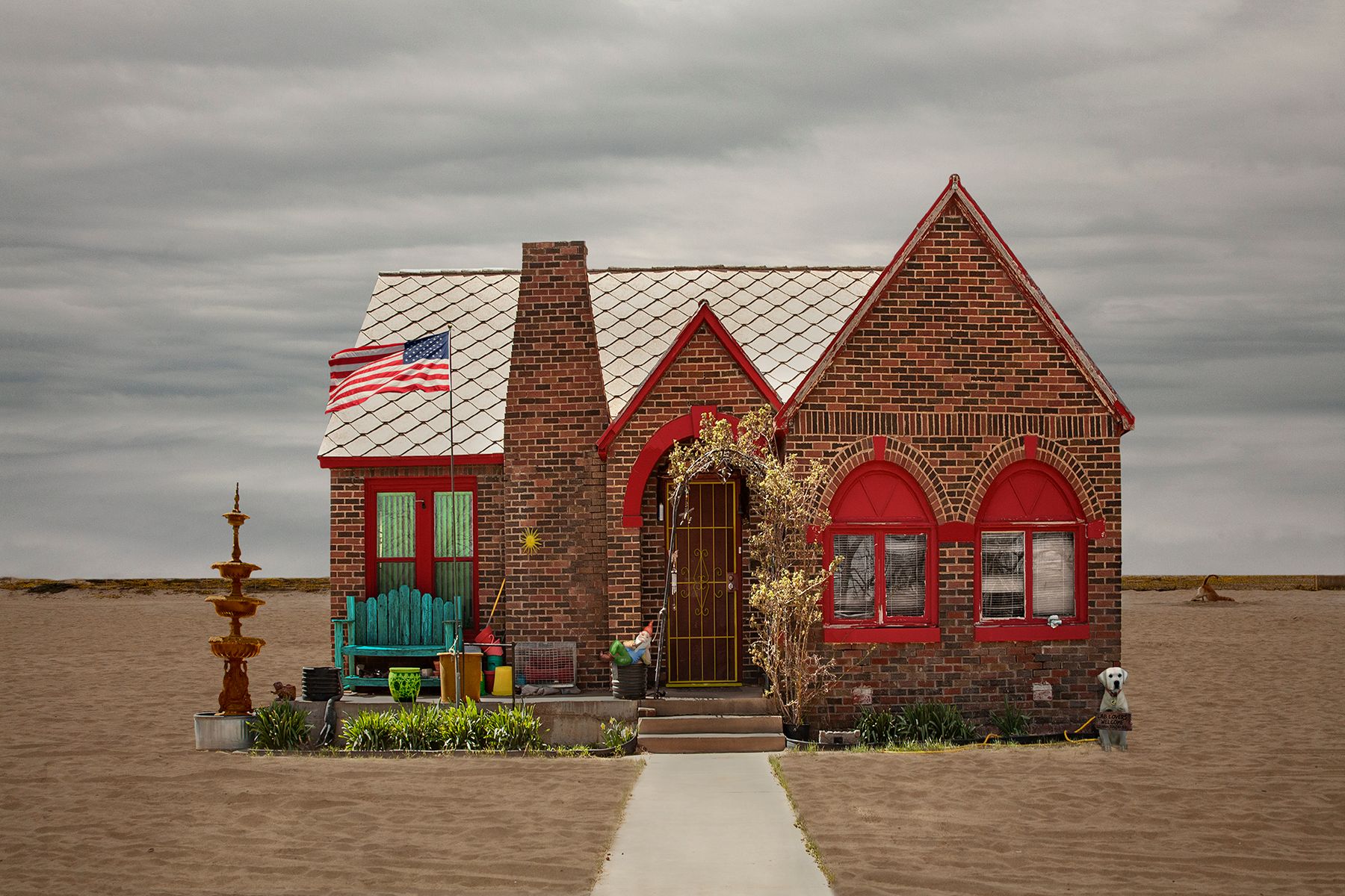 Archival Pigment print on photo rag paper Brick Beach House