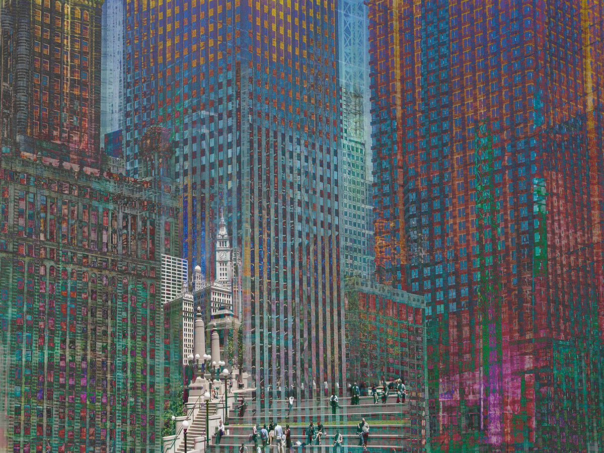 Dye Sublimation print on metal   20" x 30" My Kind of Town/Chicago