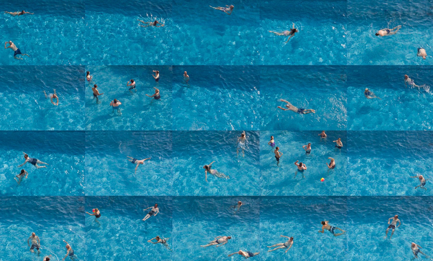 Archival Pigment print   42" x 70" Swim #2: L'Estate