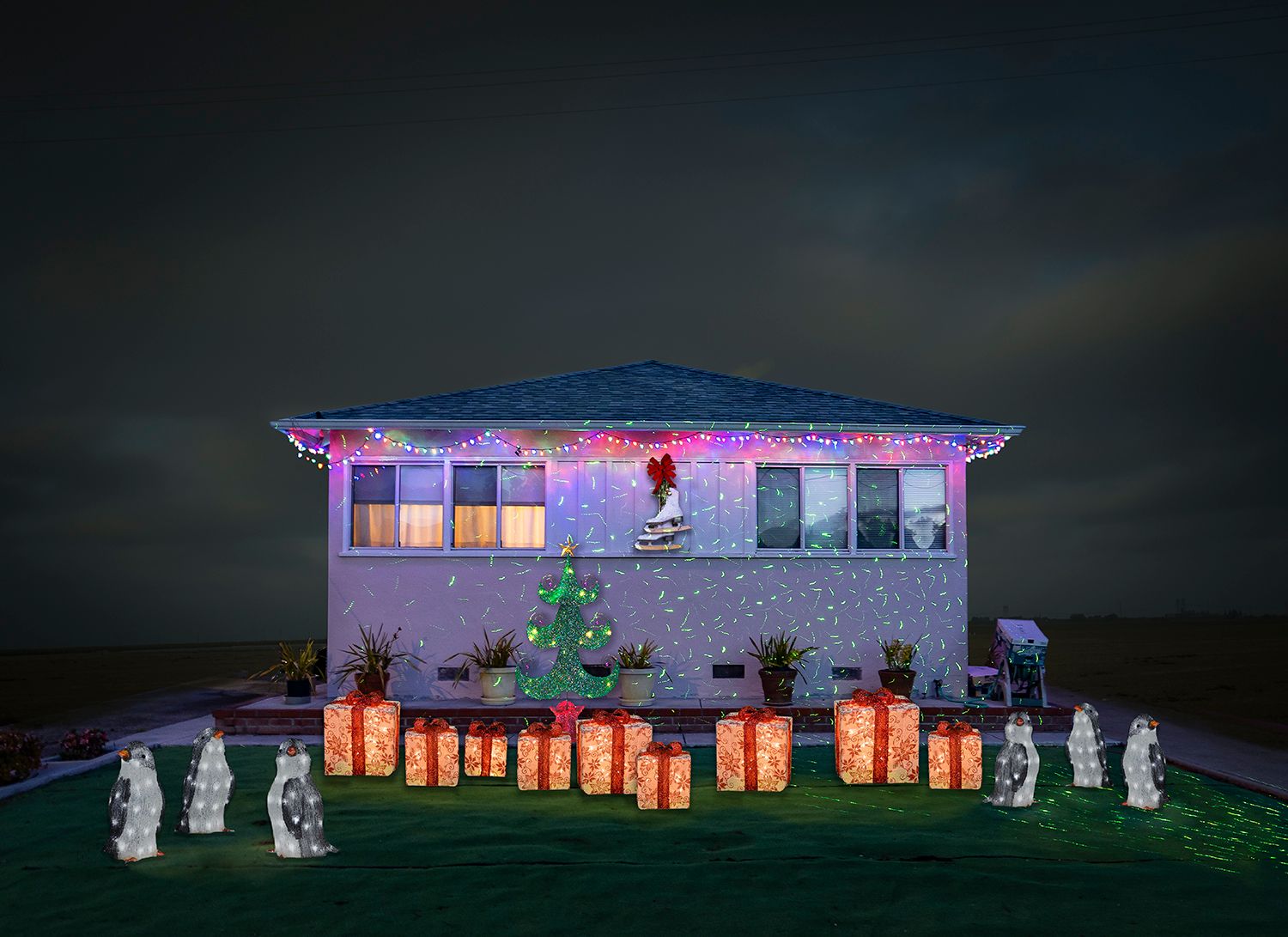 Archival Pigment print on photo rag paper from the Virtually No Place Like Home (for the Holidays) series Penguin House
