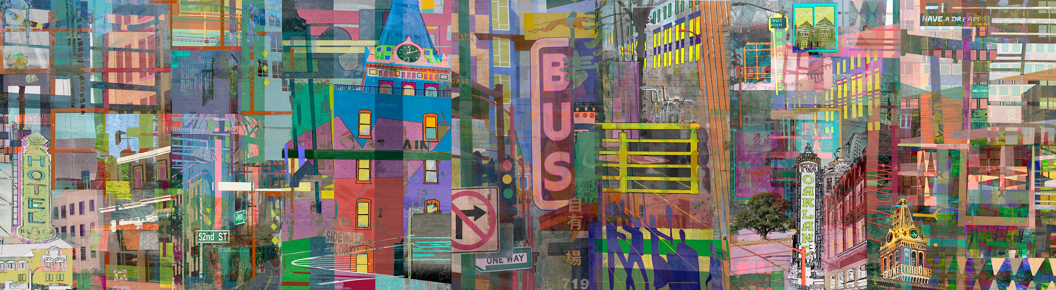 39" x 171"  Oakland Jam (detail)