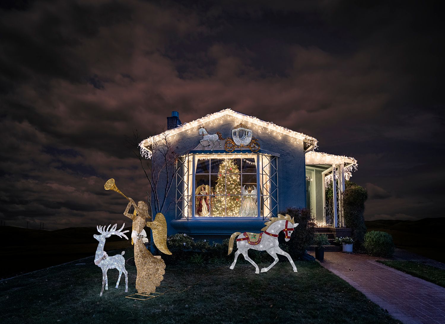 Archival Pigment print on photo rag paper from the Virtually No Place Like Home (for the Holidays) series Carriage House