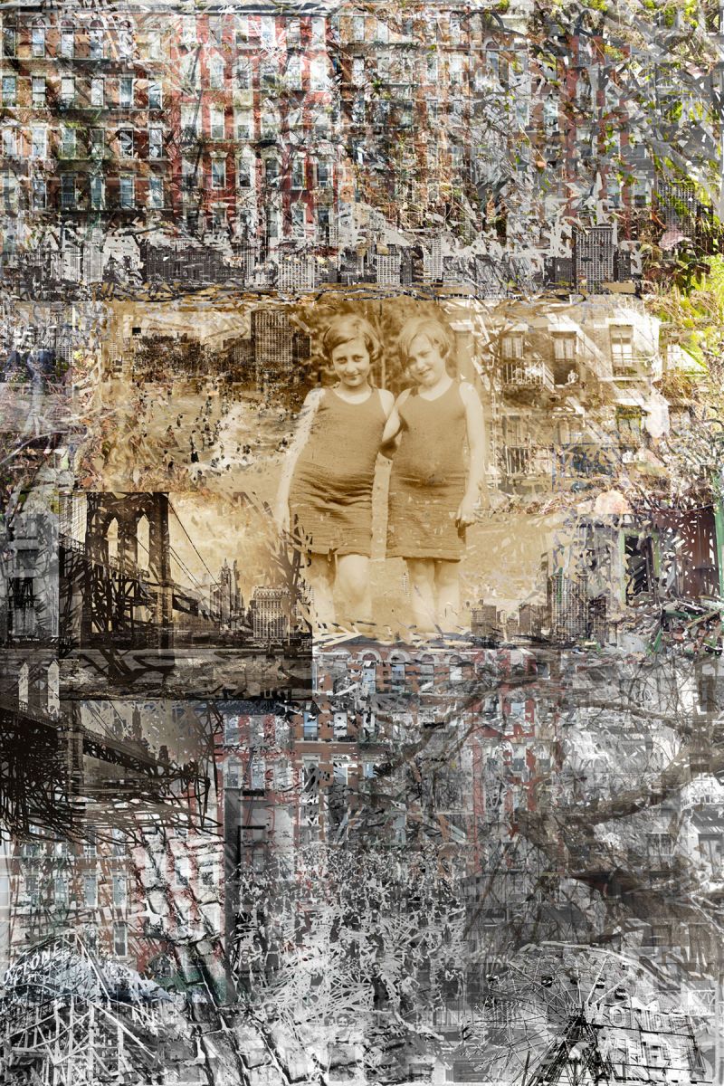 Archival Pigment print on photo rag paper  30" x20" Tenement Twins