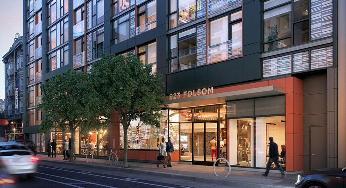 Photo mural infused in glass using Dip/tech ceramic printing technology-6 printed   insulated glass units-48" x 86" each-  Commissioned by Align Real Estate to create imagery translated to glass for building front at 923 Folsom Street in San Francisco.  Imagery depicts the South of Market neighborhood. 923 Folsom