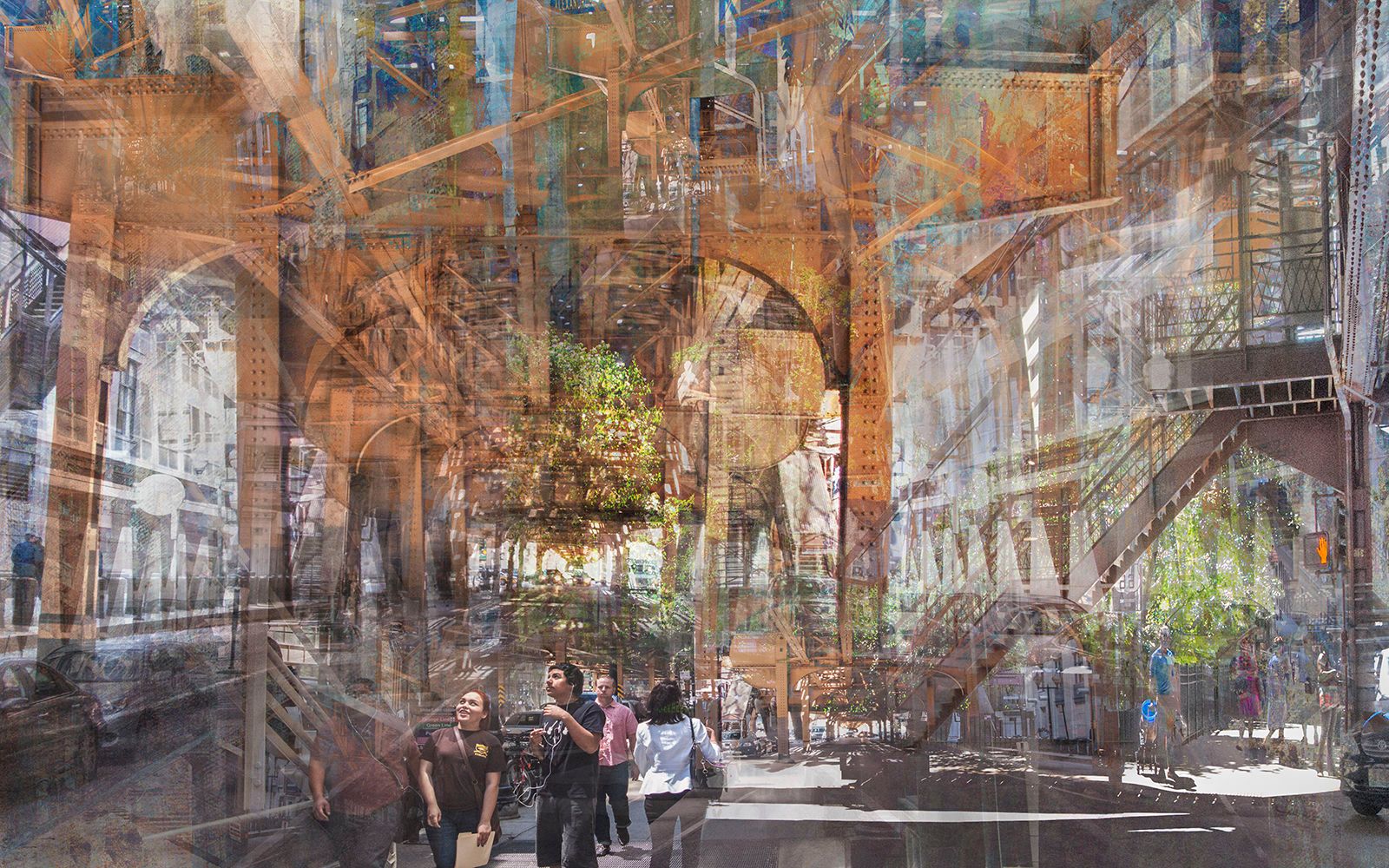 Dye Sublimation print on metal   30" x 40" Under the El 2