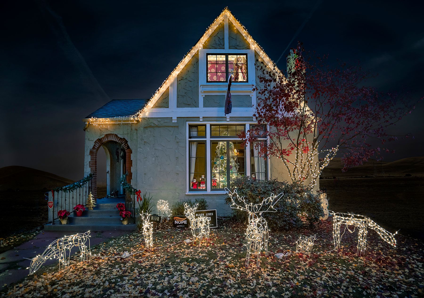 Archival Pigment print on photo rag paper from the Virtually No Place Like Home (for the Holidays) series Rheindeer House