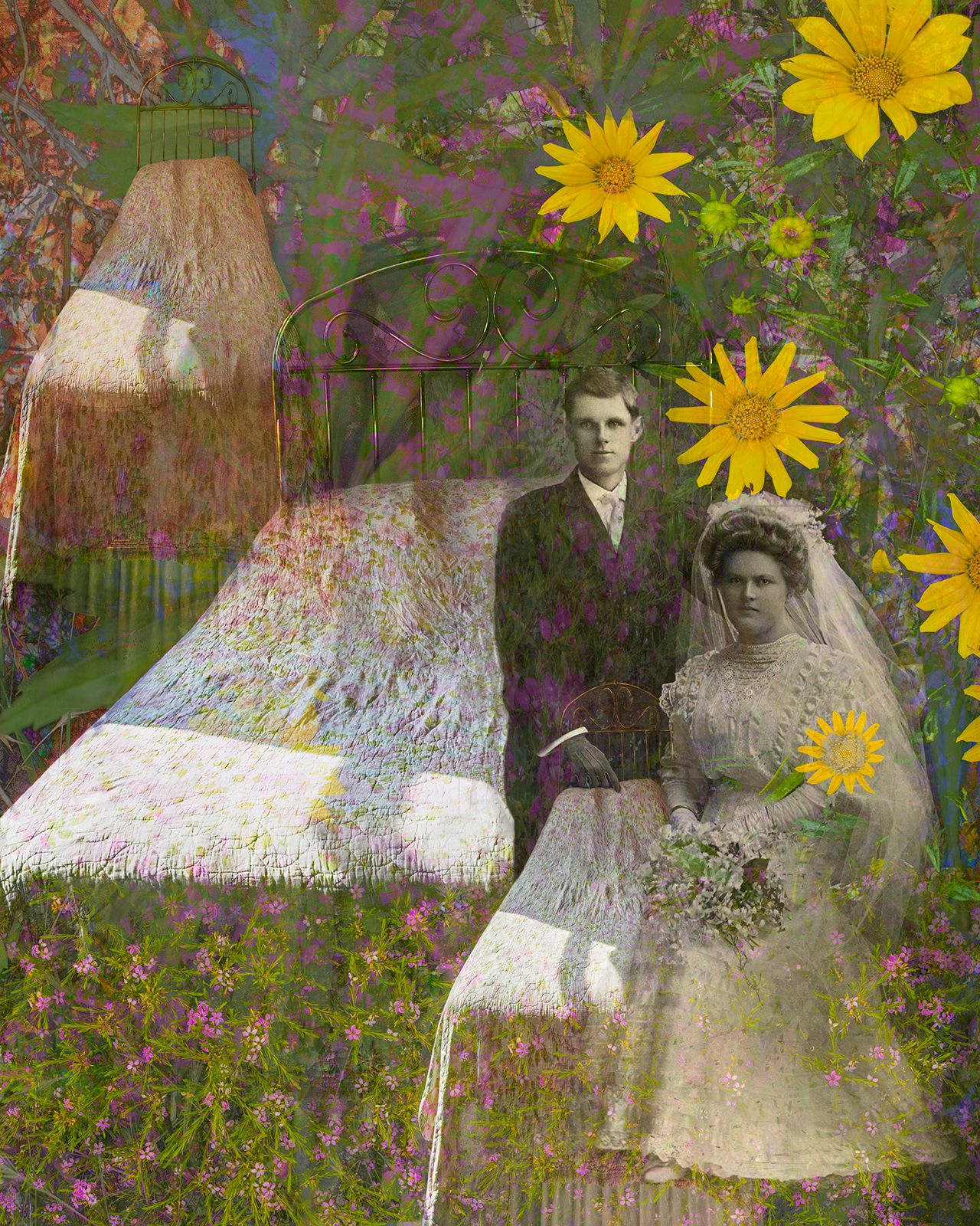 Archival Pigment print on photo rag paper    30" x 20" Bridal Bed 2