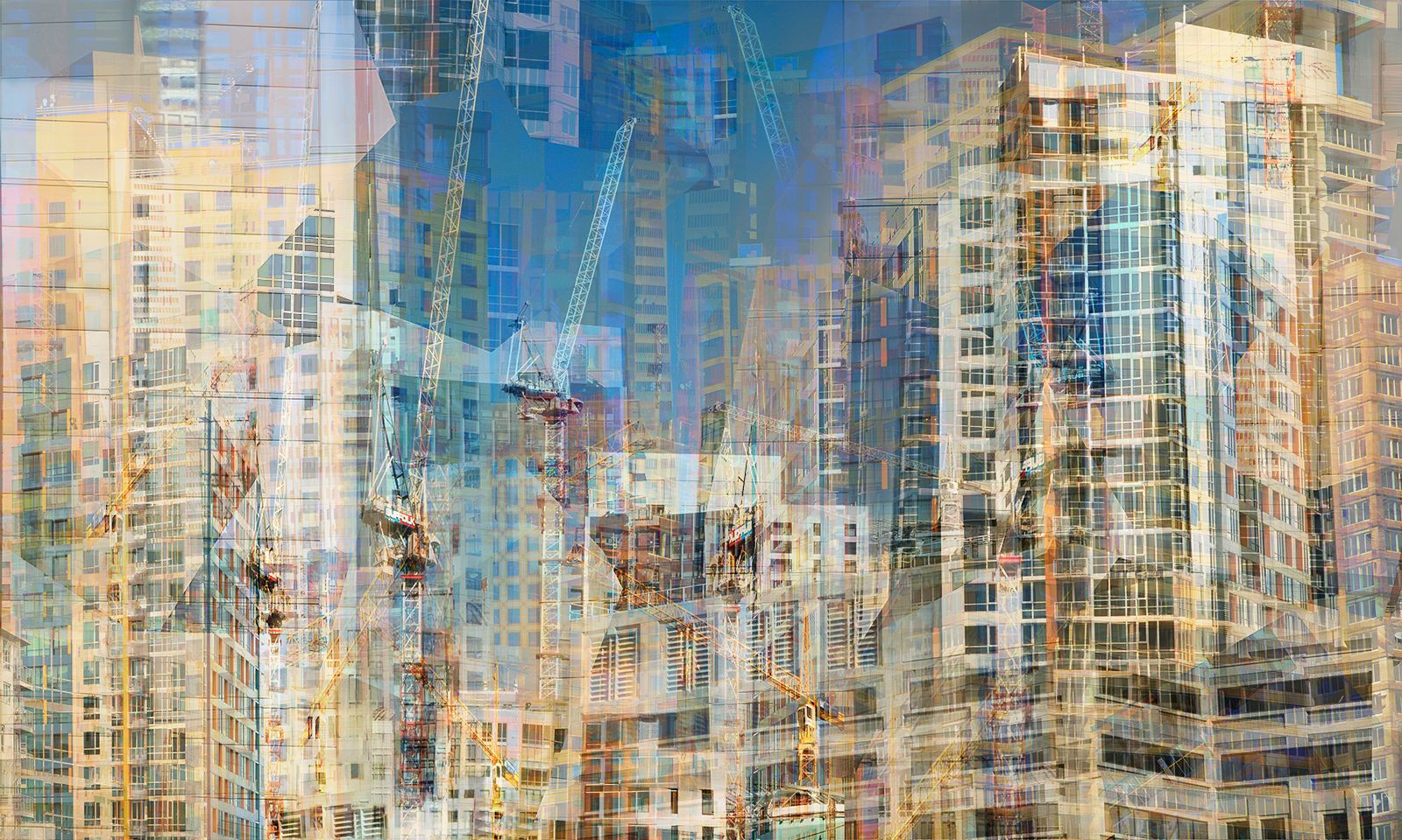 Dye Sublimation print on metal-20" x 30" San Francisco Downtown 4