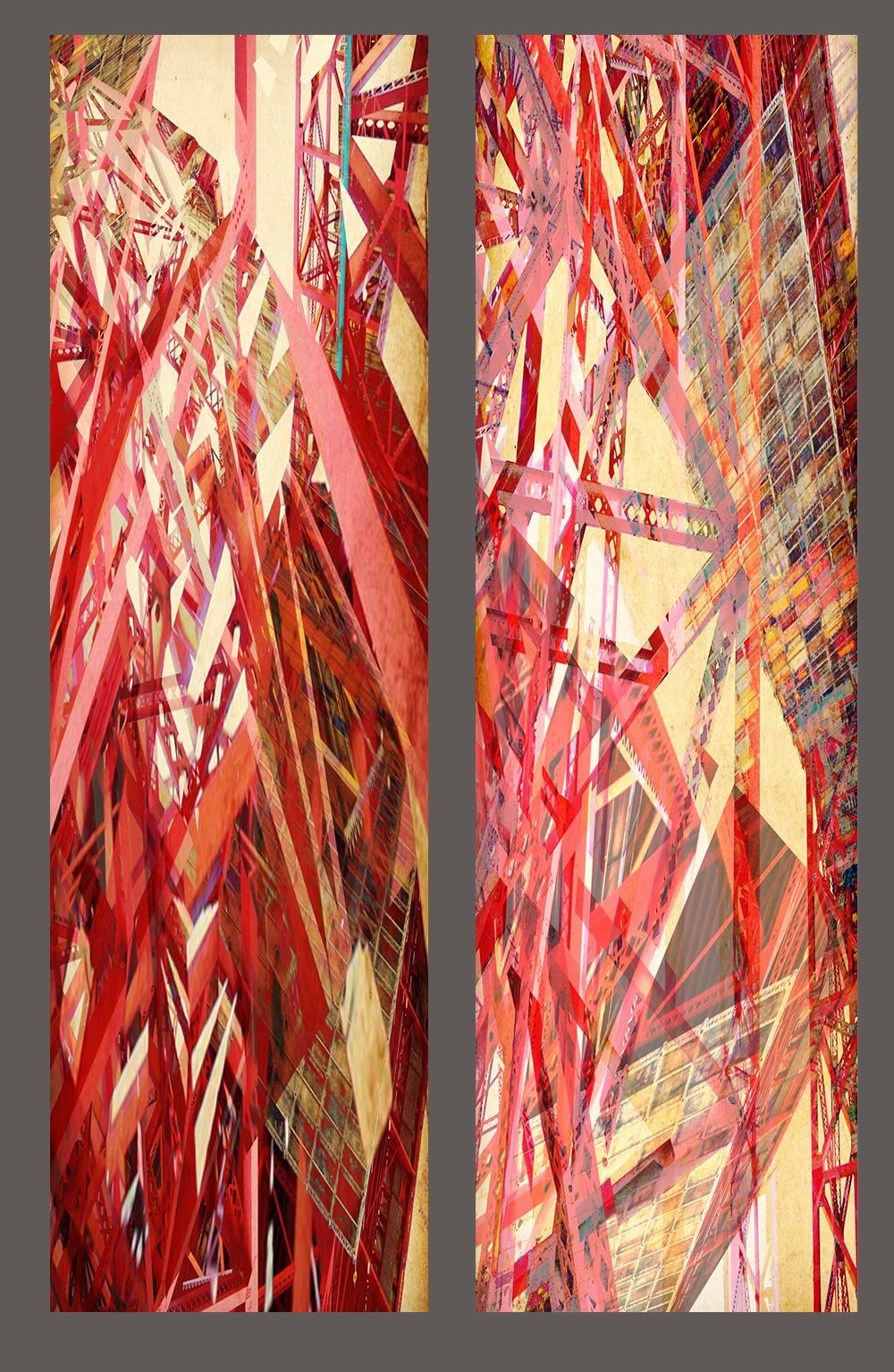 2 panels-20" x 50" each                          
Archival Pigment prints on photo rag Golden Gate Diptych