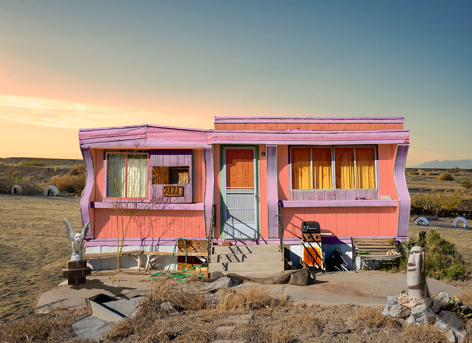 Archival Pigment print on photo rag paper Rainbow Sherbet House