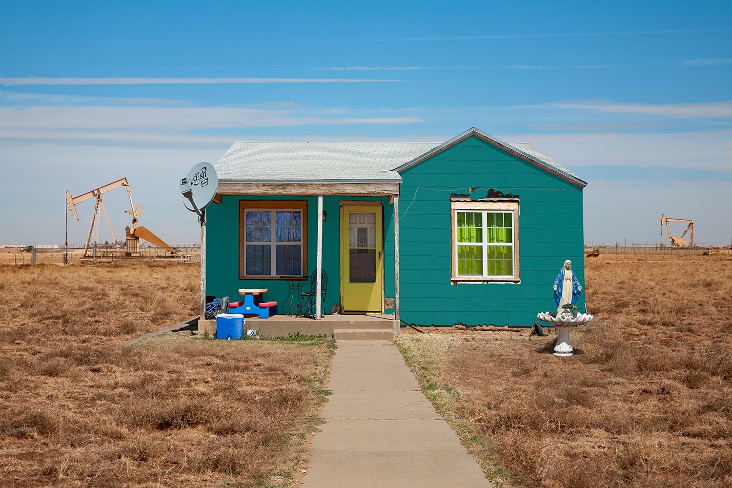 Archival Pigment print on photo rag paper Oil Field House