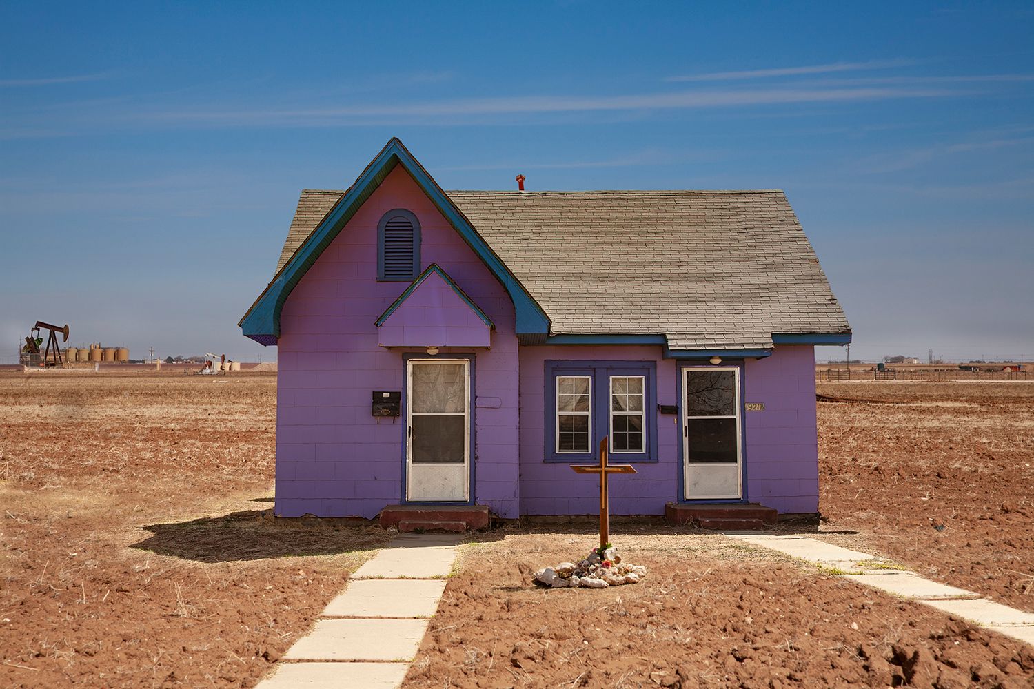 Archival Pigment print on photo rag paper Oil Field House 2