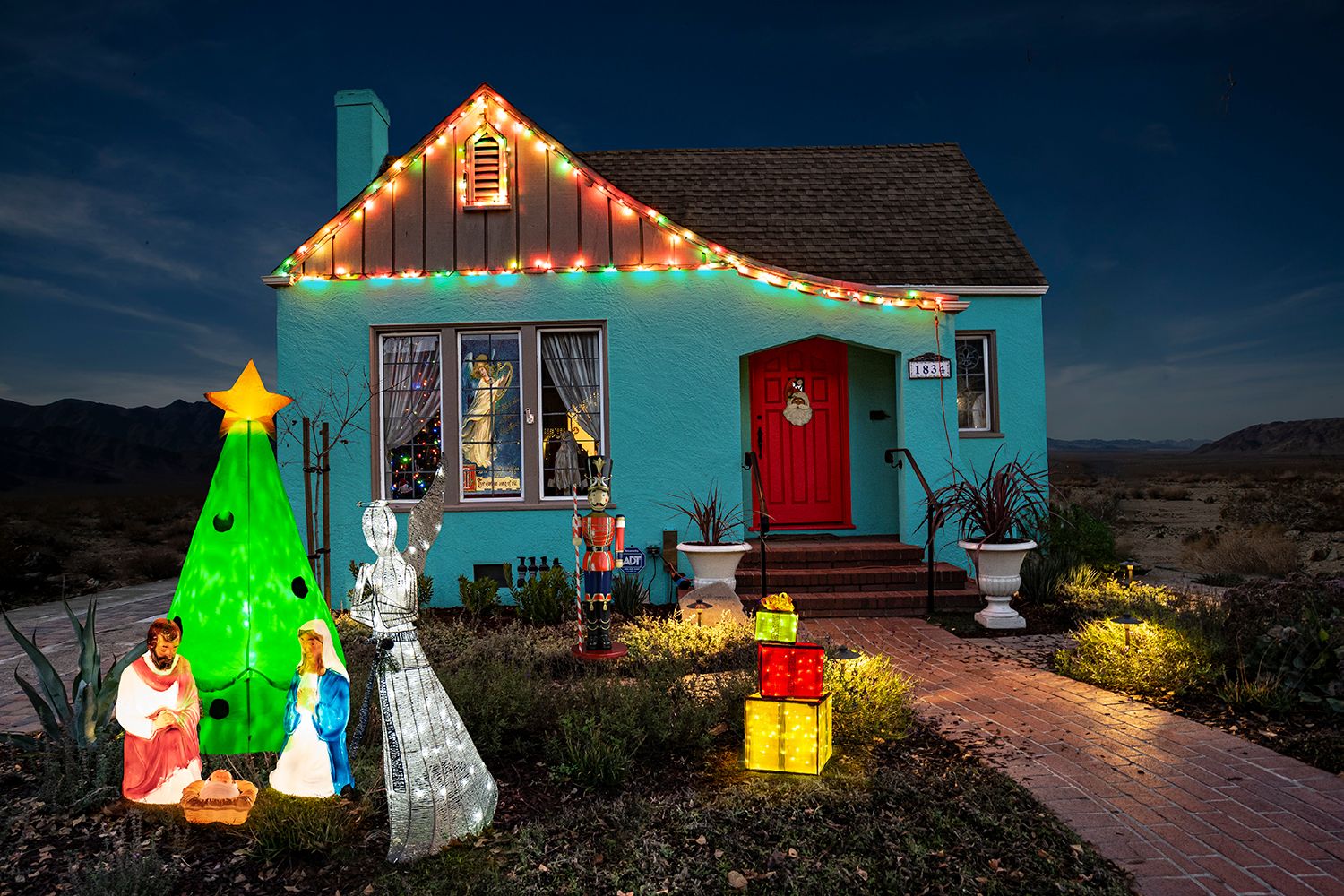 Archival Pigment print on photo rag paper from the Virtually No Place Like Home (for the Holidays) series Christmas Tree House