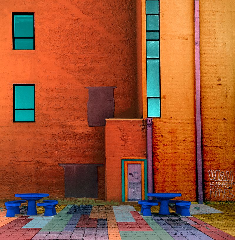 Archival Pigment print  24" x 24" Wall Street Hippies