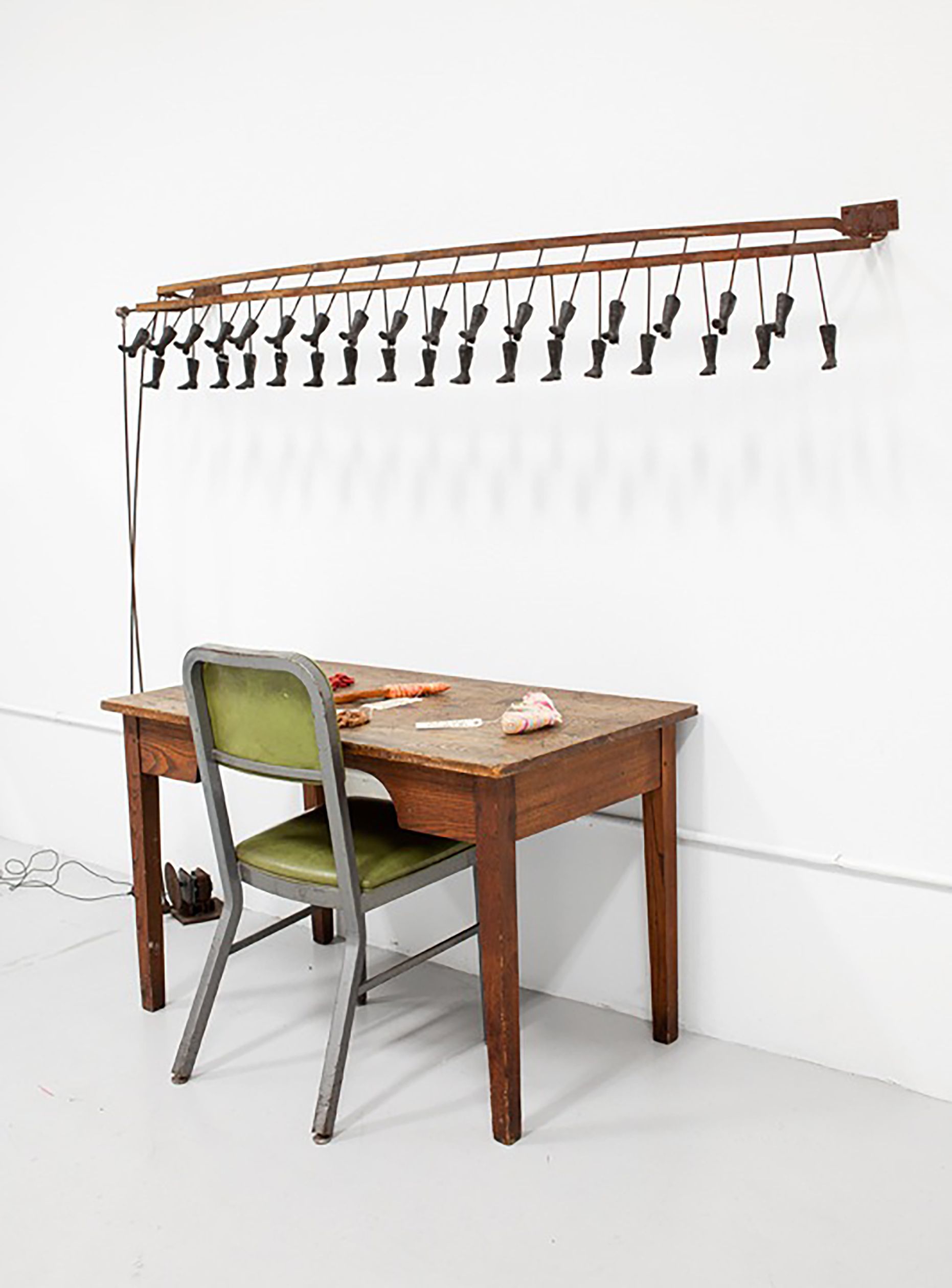 Wall mounted moving sculpture 