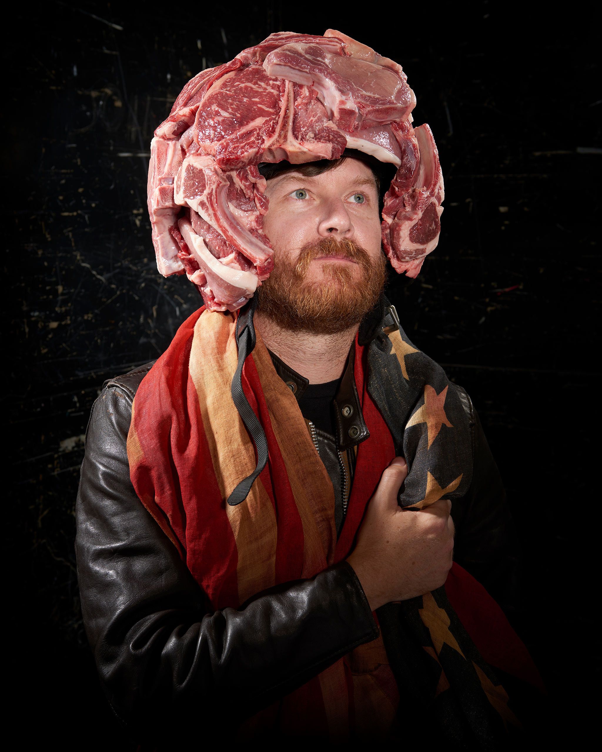 Dallas in a meat helmet