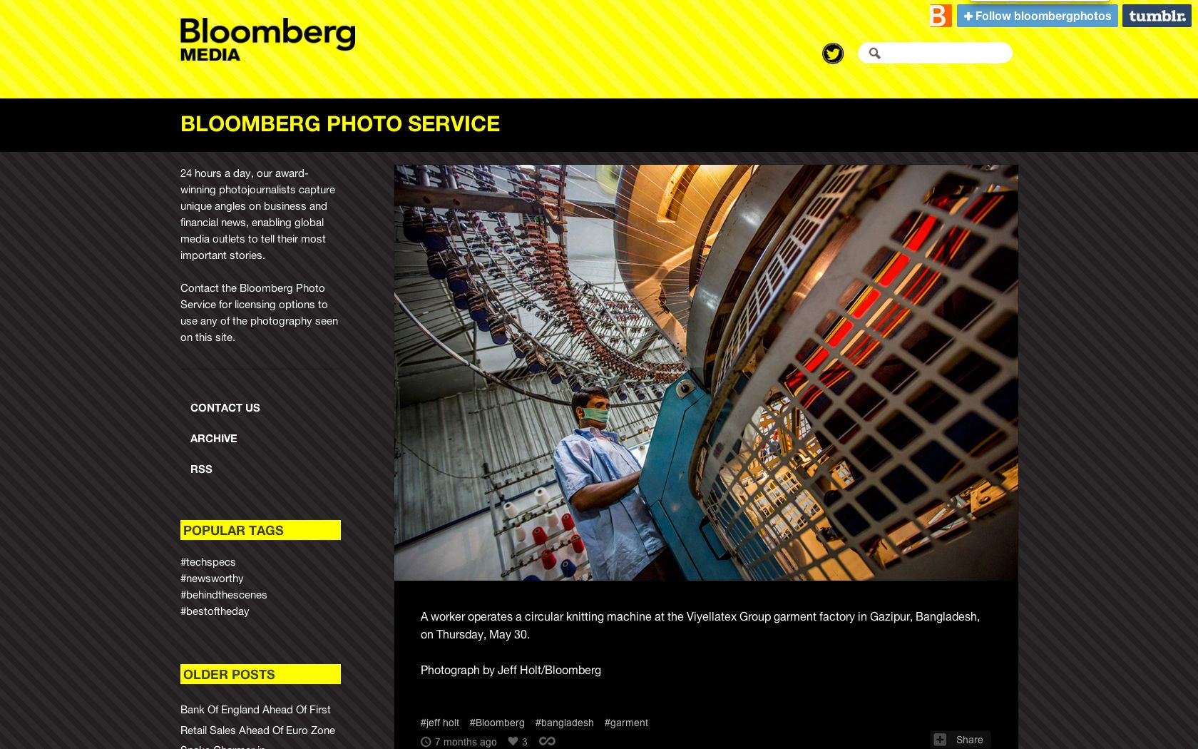 Bloomberg News Agency Photo Service